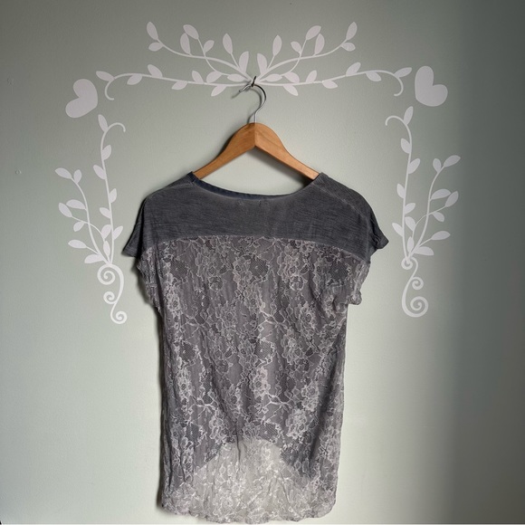 William Rast Sheer Back High-Low Blouse in size US L - Picture 4 of 5